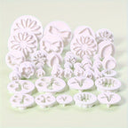 33pcs Set, Butterfly Flower Love Leaf Mold Set
