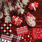 100 Pre-Cut Squares Christmas Fabric
