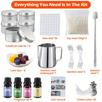 1 Set Soy Wax Candle Making Kit with Glitter Embellishment