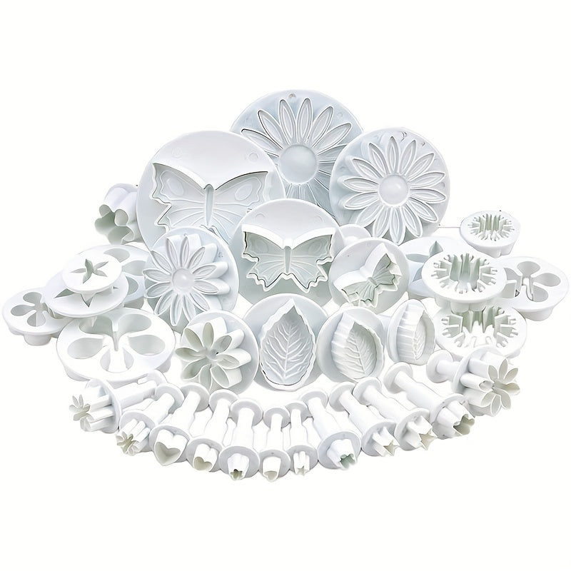 33pcs Set, Butterfly Flower Love Leaf Mold Set
