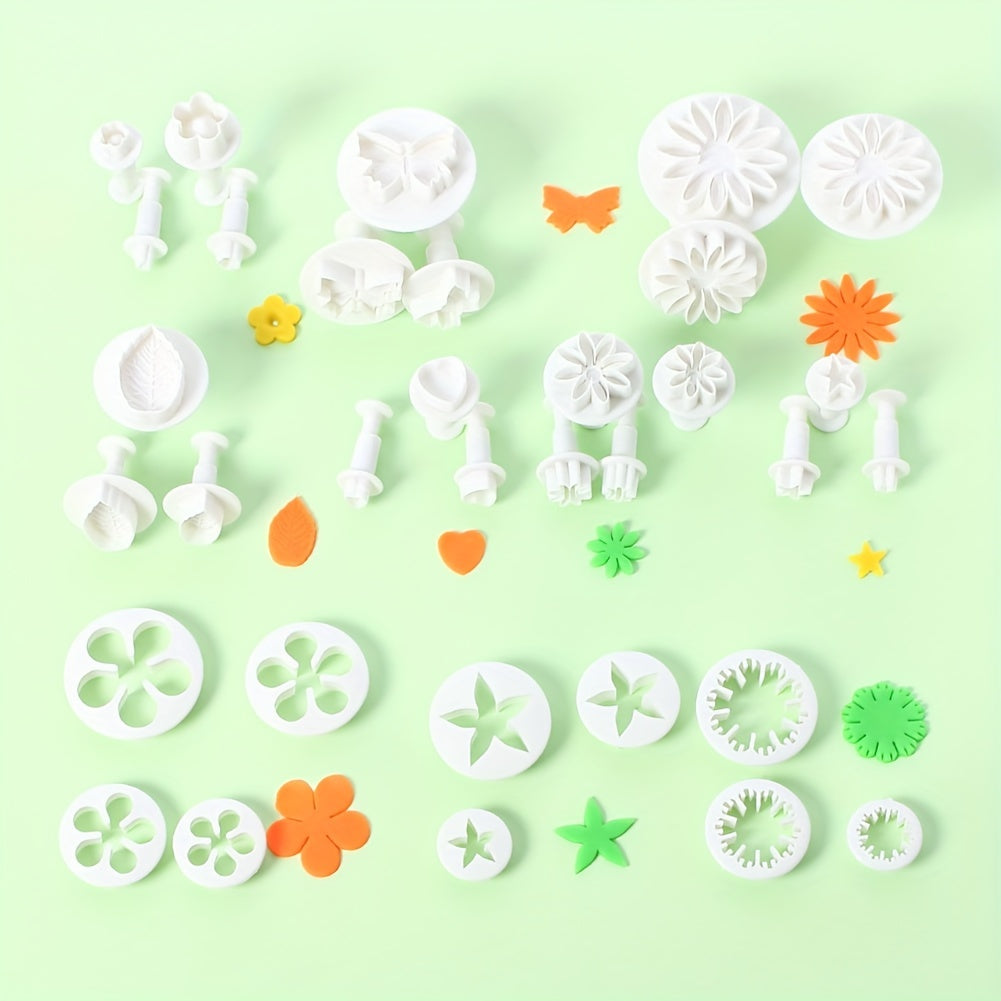 33pcs Set, Butterfly Flower Love Leaf Mold Set