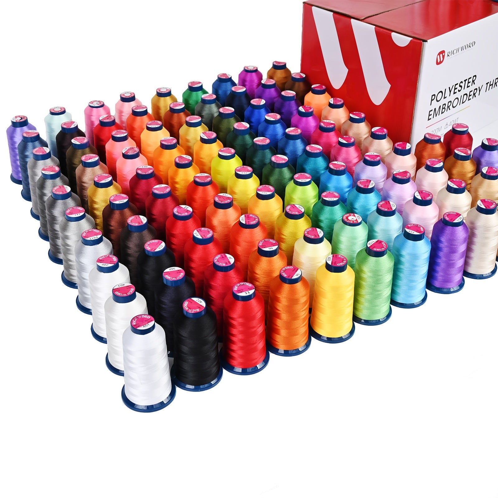 40 Colors 100% Polyester Embroidery Sewing Thread Combo