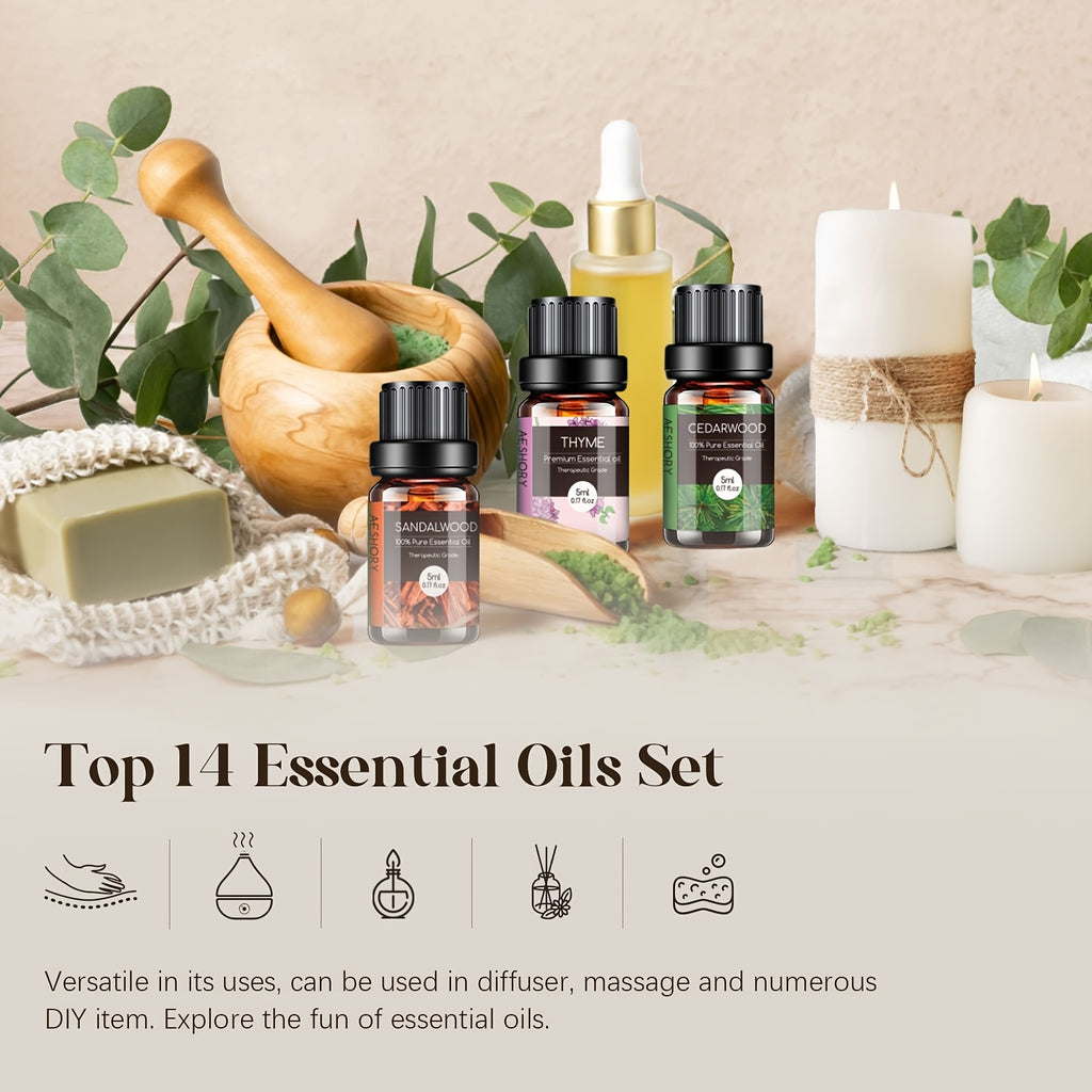 Woody & Herbal Essential Oils Set