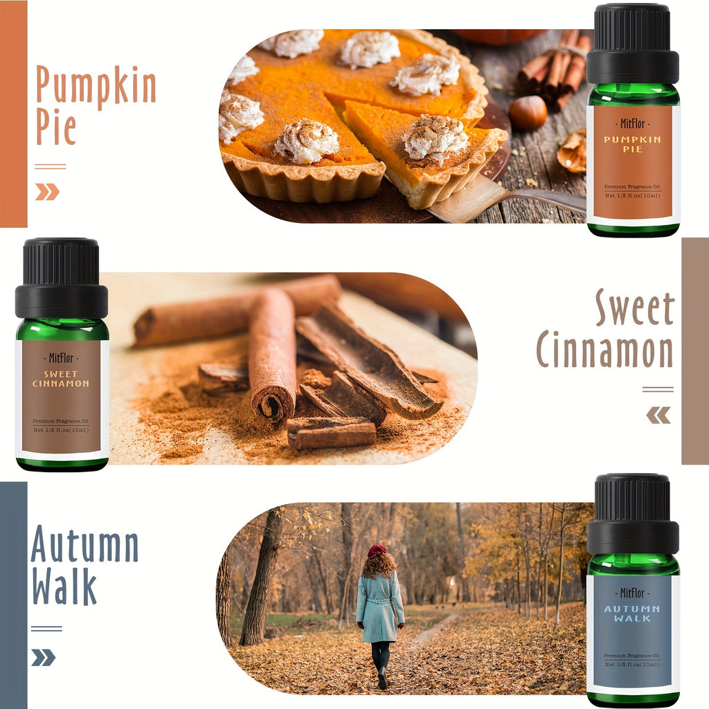 Fragrance Oils, Autumn Set Of 6 Premium Essential Oils