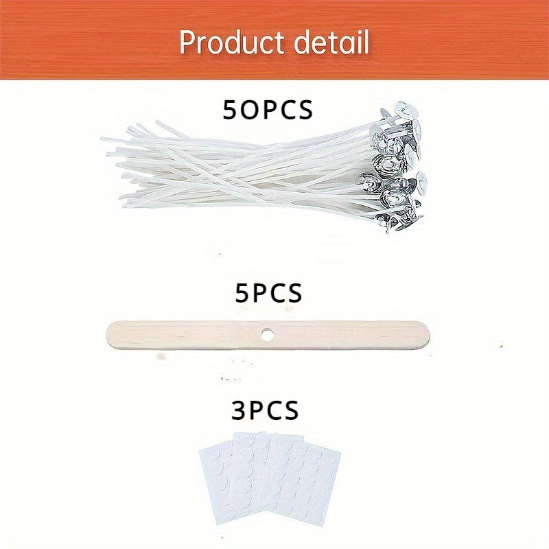 50/100pcs Value Pack Cotton Candle Wicks