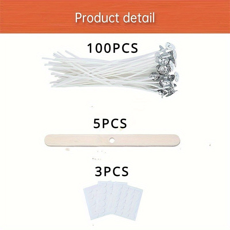 50/100pcs Value Pack Cotton Candle Wicks