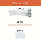 50/100pcs Value Pack Cotton Candle Wicks