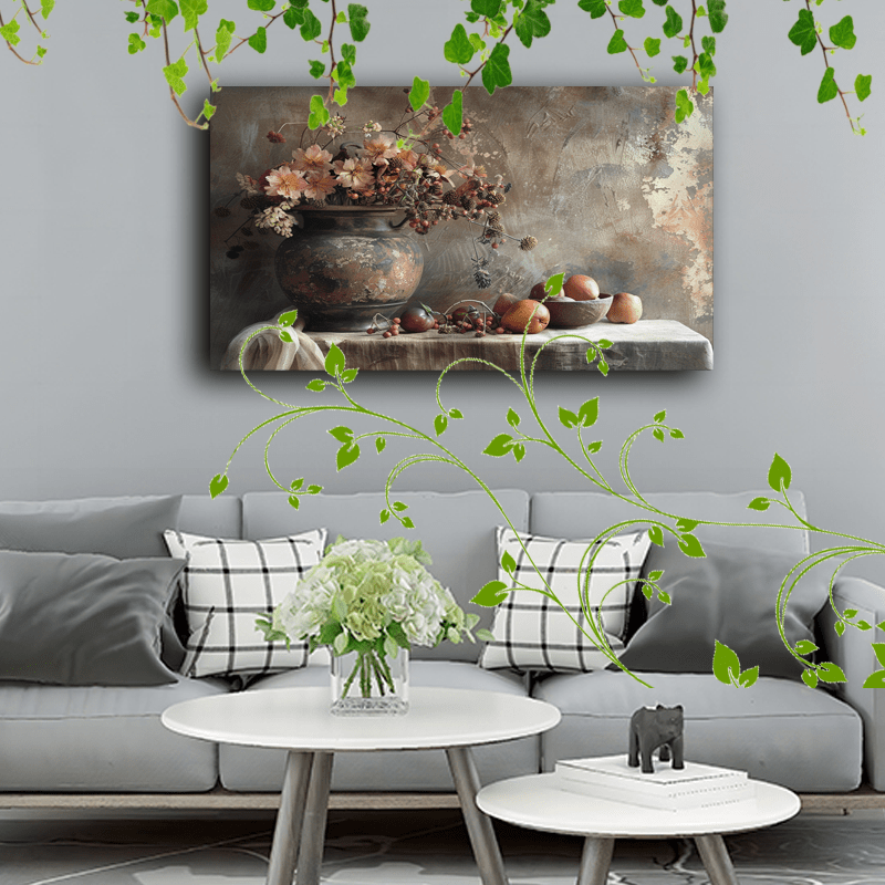 1pc Wooden Framed Canvas Painting Artwork