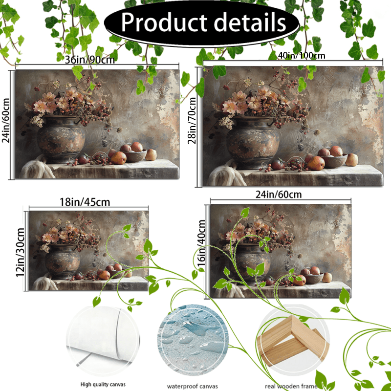 1pc Wooden Framed Canvas Painting Artwork