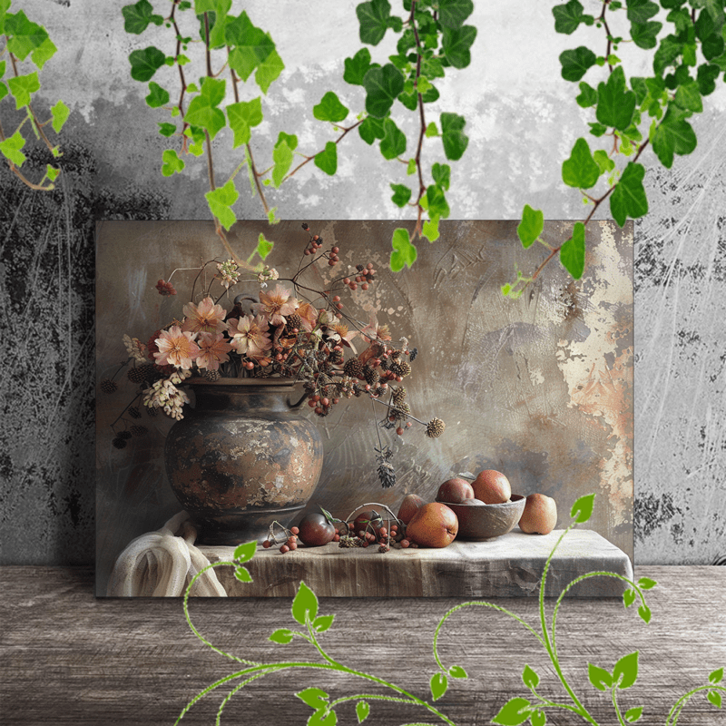 1pc Wooden Framed Canvas Painting Artwork