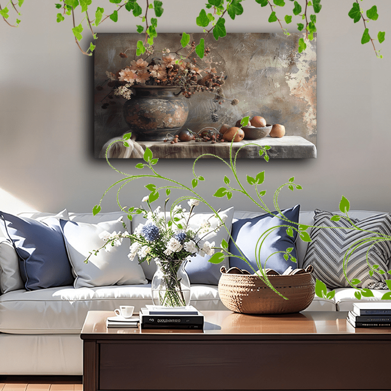 1pc Wooden Framed Canvas Painting Artwork