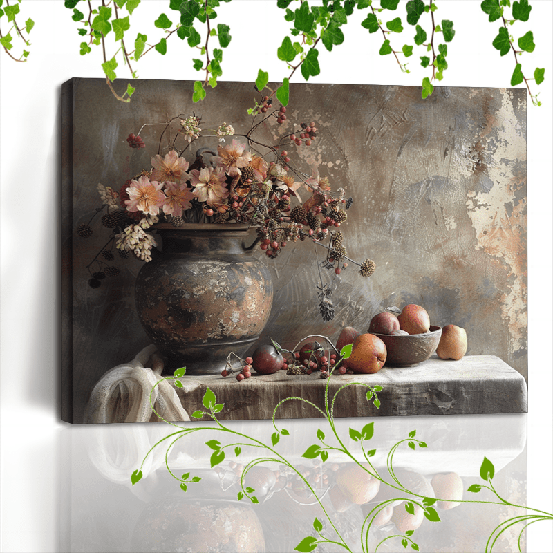 1pc Wooden Framed Canvas Painting Artwork