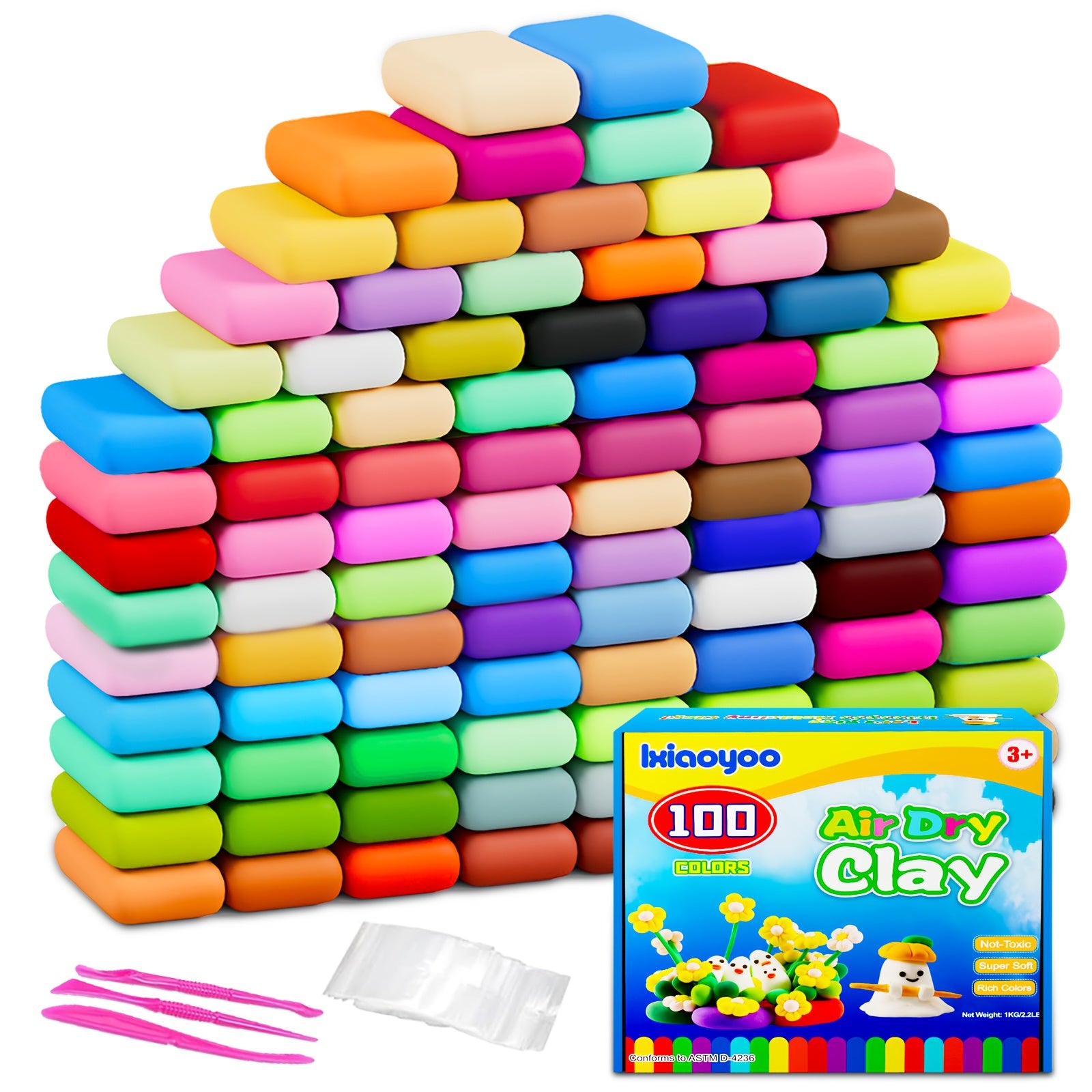 100 Colors Air Dry Clay
