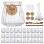 BlingFun 4pcs Mason Jar Candle Making Kit with Lids