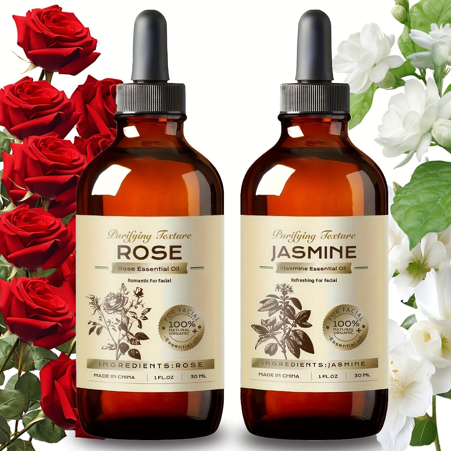 Rose and Jasmine Essential Oils
