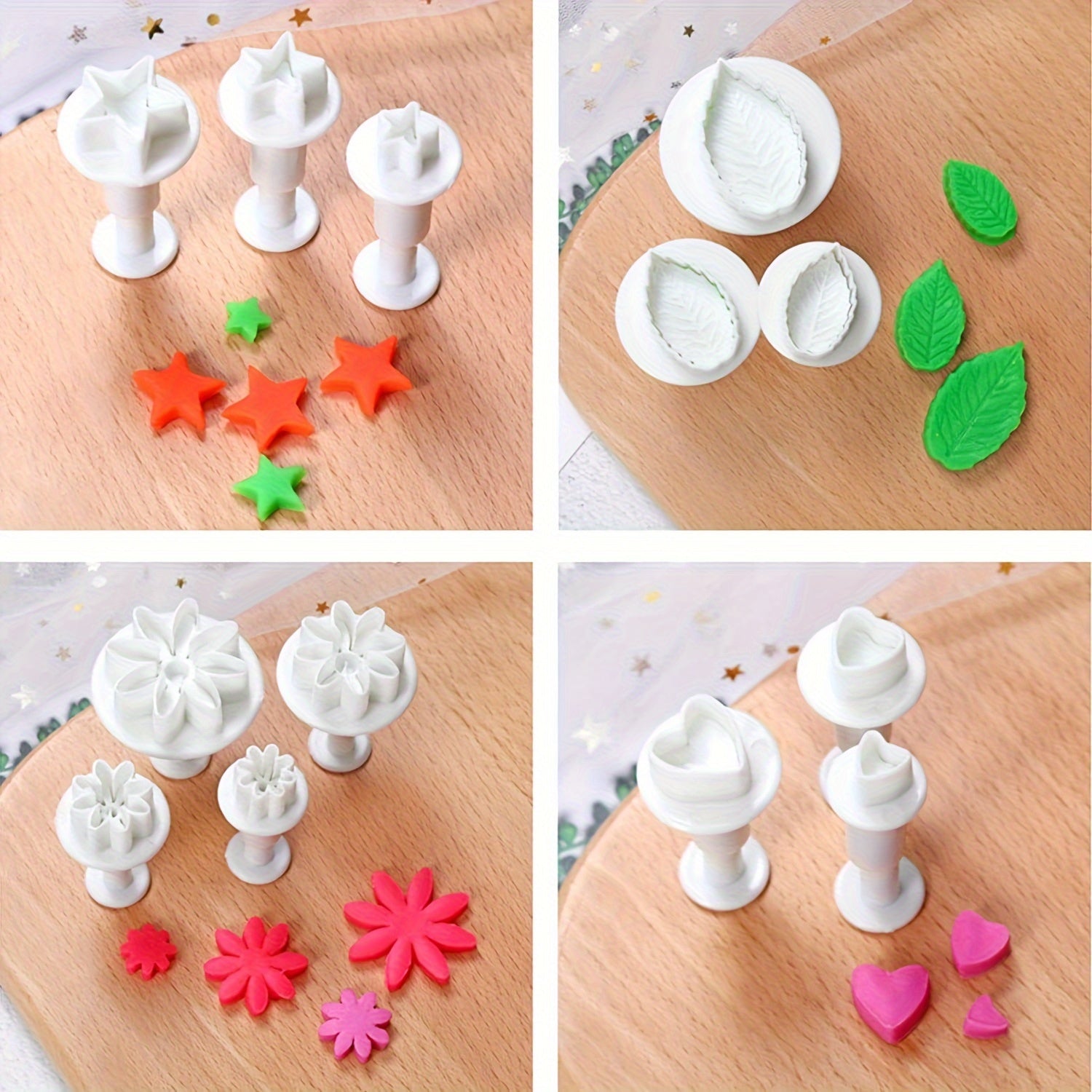 33pcs Set, Butterfly Flower Love Leaf Mold Set