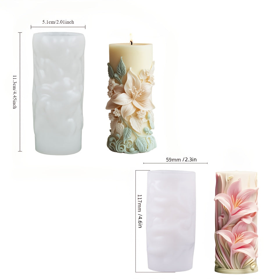 2pcs Lily Flower Silicone Mold Set