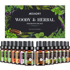 Woody & Herbal Essential Oils Set