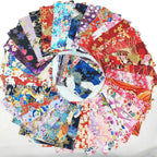 100 Pcs Japanese Gold-Stamped Quilting Fabric Strips