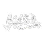 13pcs Fox Sewing Templates