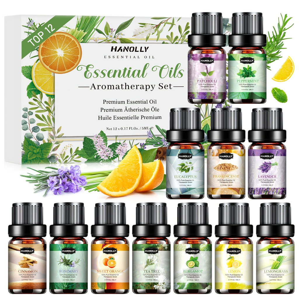 Essential Oils Set, 12x5ML Essential Oil Kit