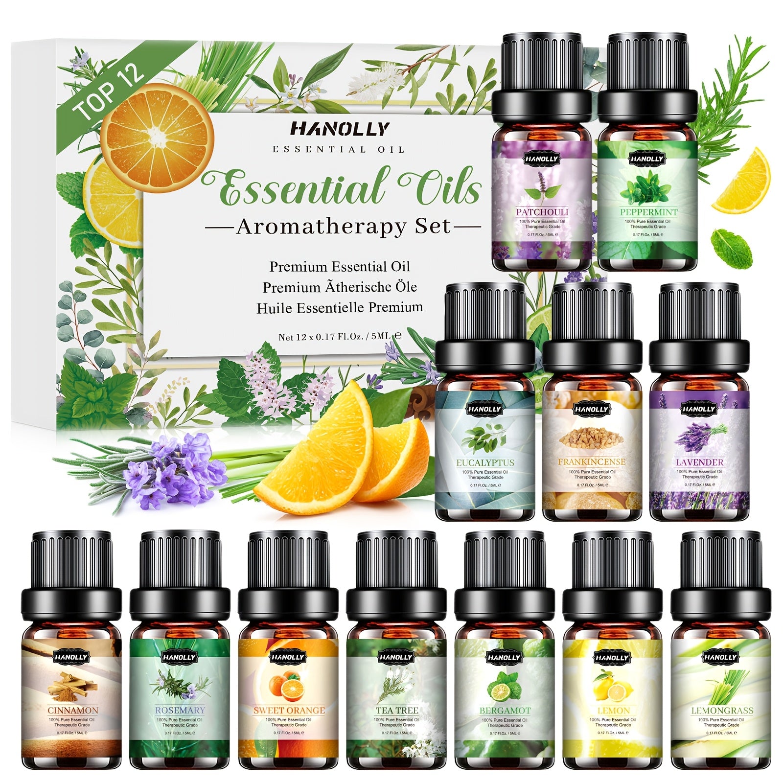 Essential Oils Set, 12x5ML Essential Oil Kit