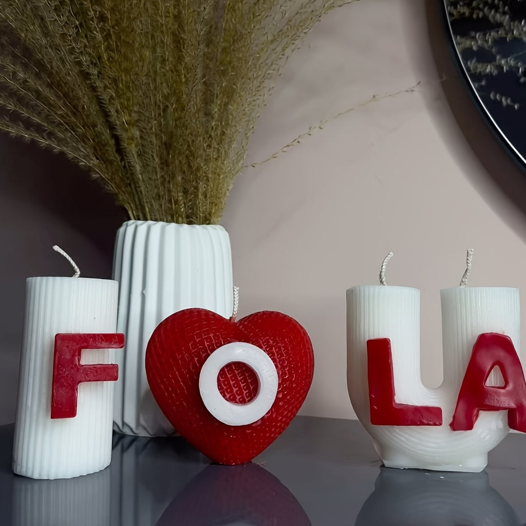 3pcs 3D Silicone Candle Making Mold