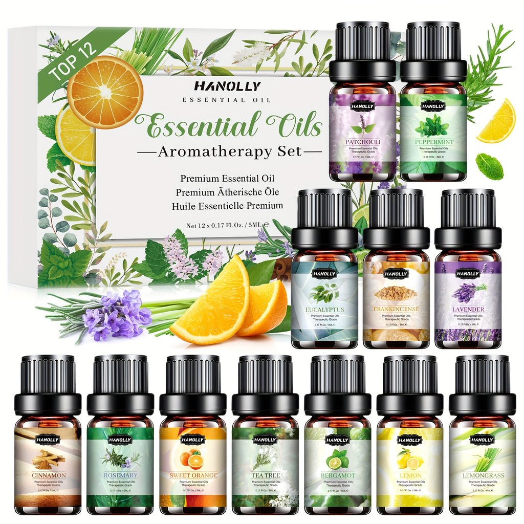Essential Oils Set, 12x5ML Essential Oil Kit