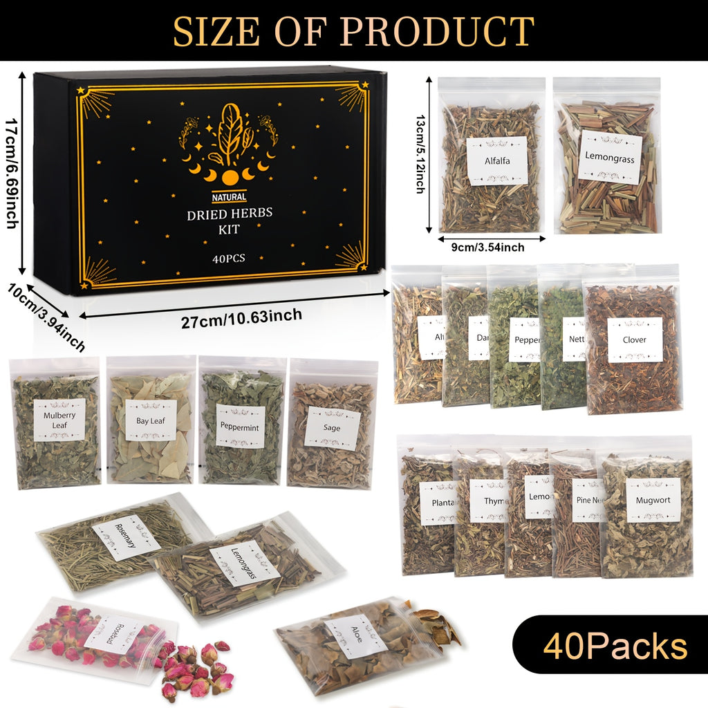 Set Of 40 Dried Herbs