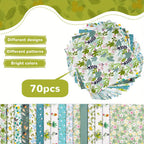 70pcs 10x10inch Cotton Fabric Square