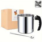 2pcs/set Large Capacity 44oz/1300ml Stainless Steel Candle Making Pouring Pot