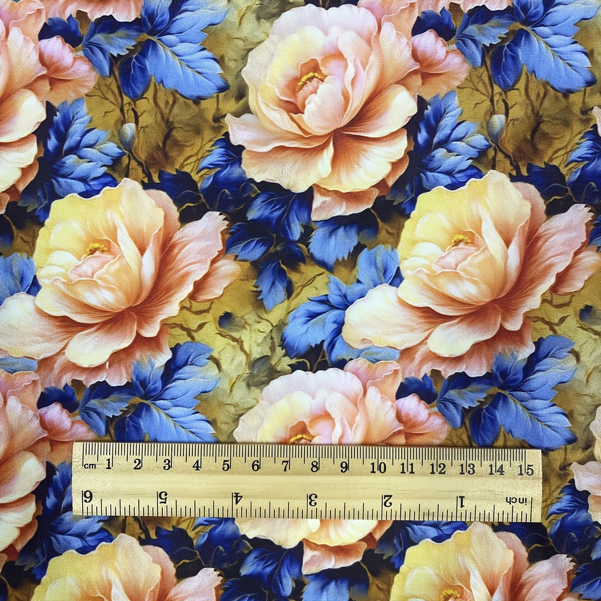 1 Yard Elegant Peony Floral Fabric