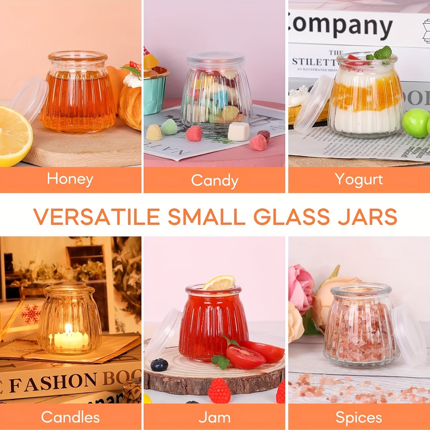 BlingFun 4pcs Mason Jar Candle Making Kit with Lids