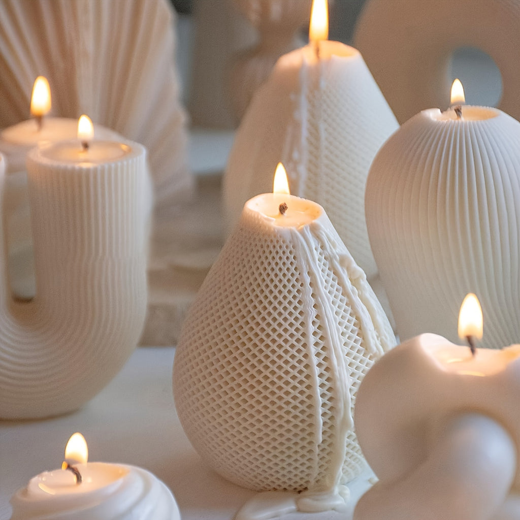 1pc Water Drop Candle Making Silicone Mold DIY Creative Geometric Shape Candle Making Handmade Resin Clay Plaster Ornament Silicone Molds Gift Art Crafts Home Decorations