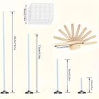 310pcs Wick Set, 1/3/6/8 Inch With 10 Holders And 100 Labels