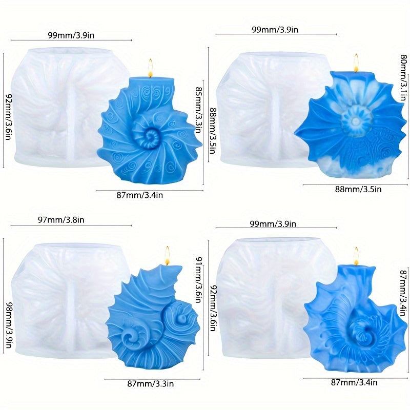 4pcs Ocean Theme Silicone Molds