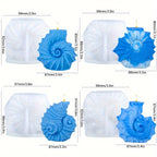 4pcs Ocean Theme Silicone Molds