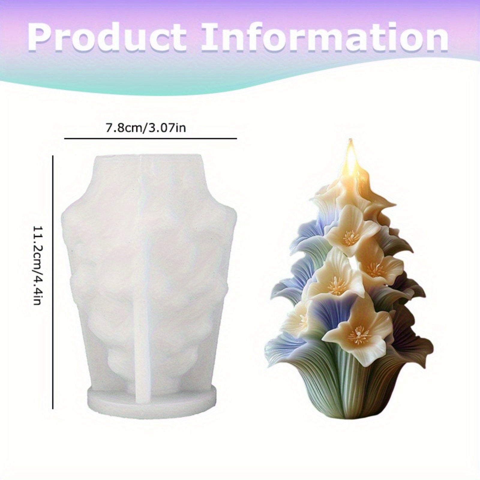 3D Floral Bouquet Mold with Layered Petals