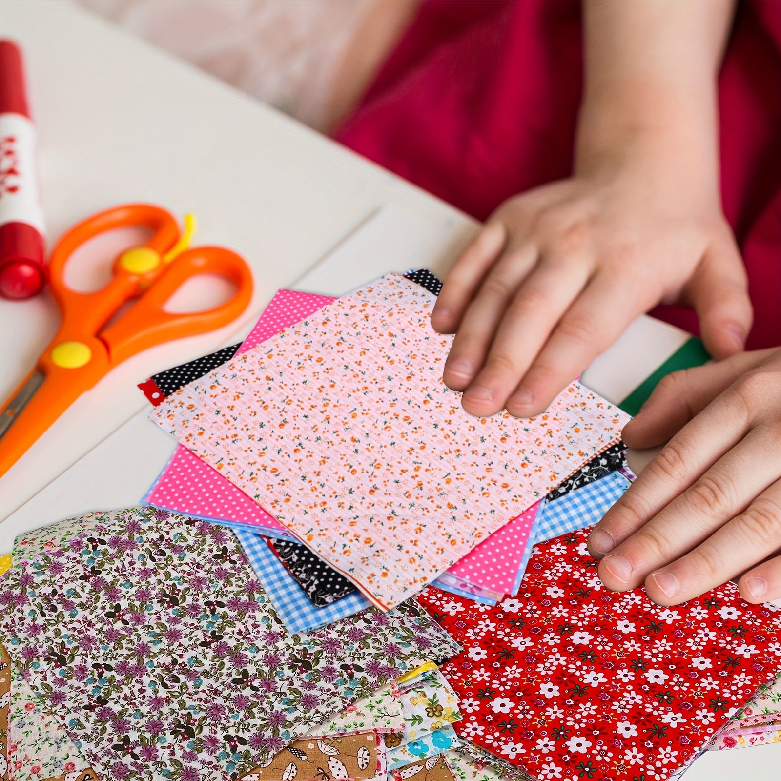 100 Pcs Cotton Fabric Bundle