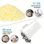 1 Set Soy Wax Candle Making Kit with Glitter Embellishment