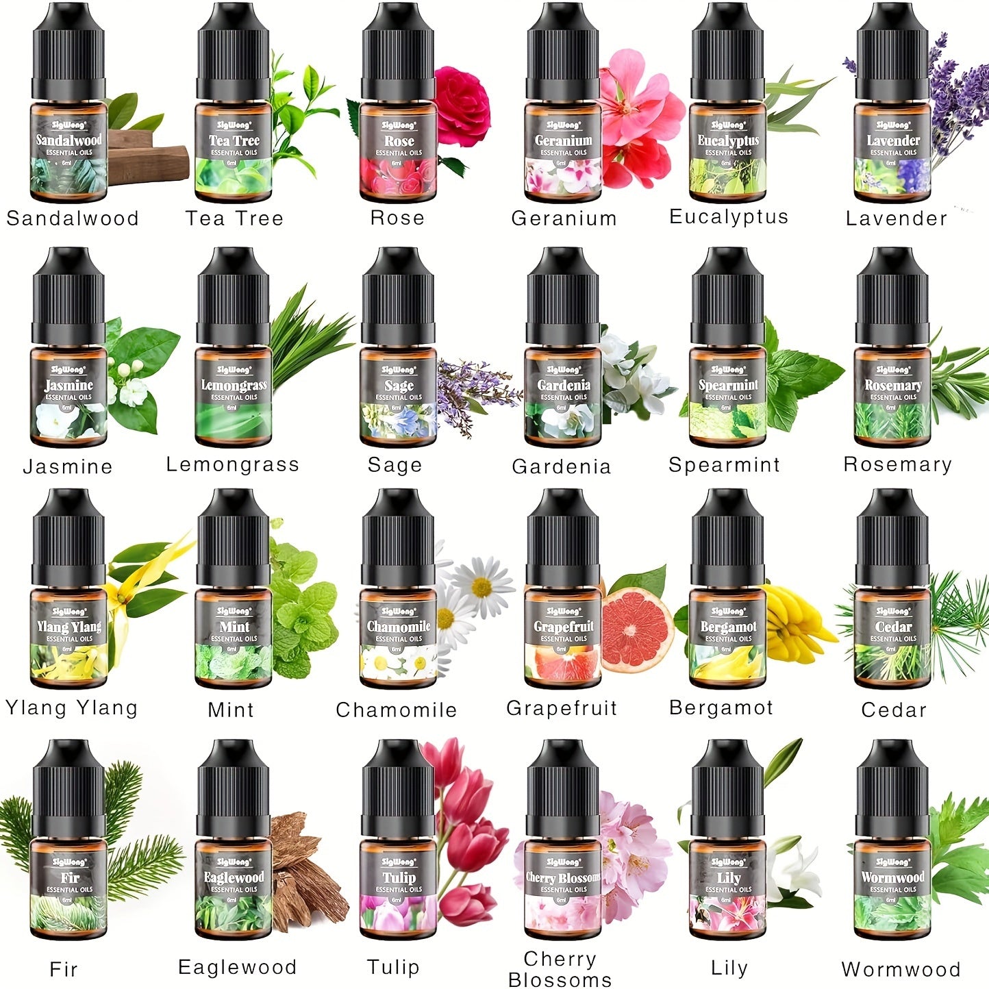 Essential Oils Set, 24 Scents Fragrance Oil for Candle Soap Making