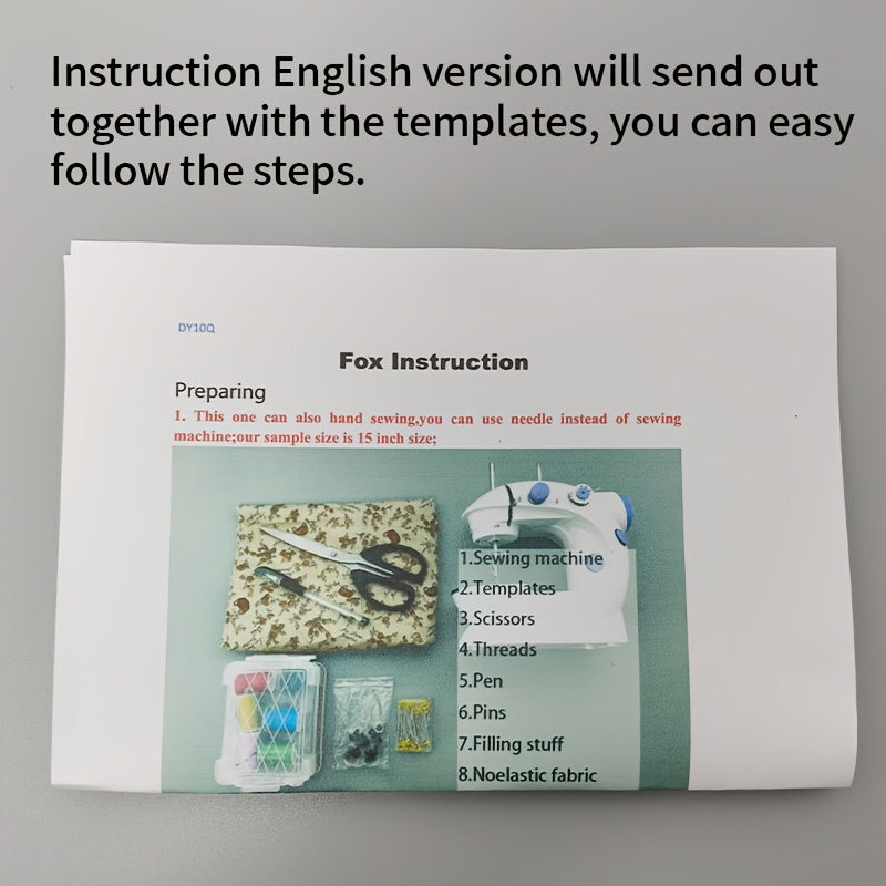 13pcs Fox Sewing Templates