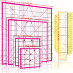 12, 5/9, 5/6/4, 5 Inch Acrylic Square Quilting Ruler