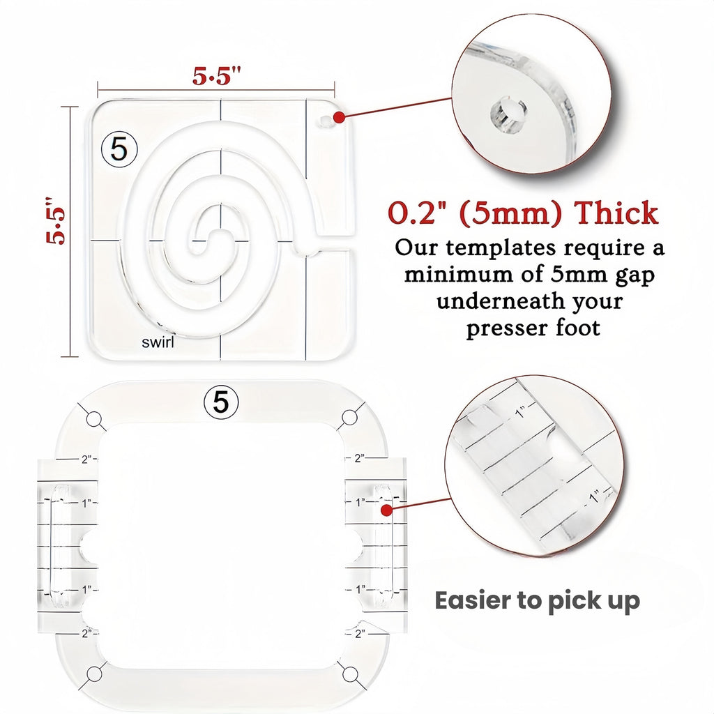 10pcs Set of Quilting Templates