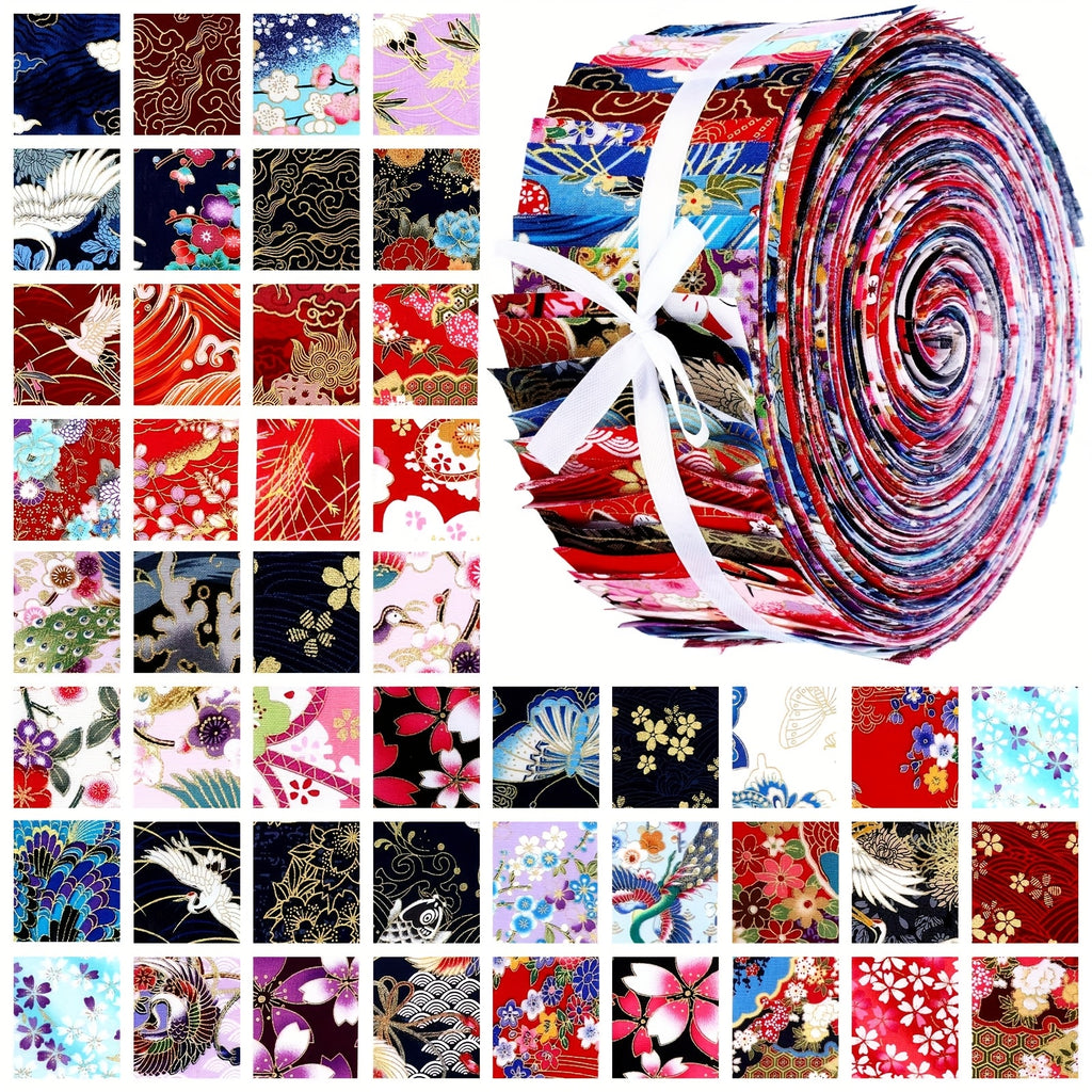 100pcs Japanese Jelly Roll Fabric