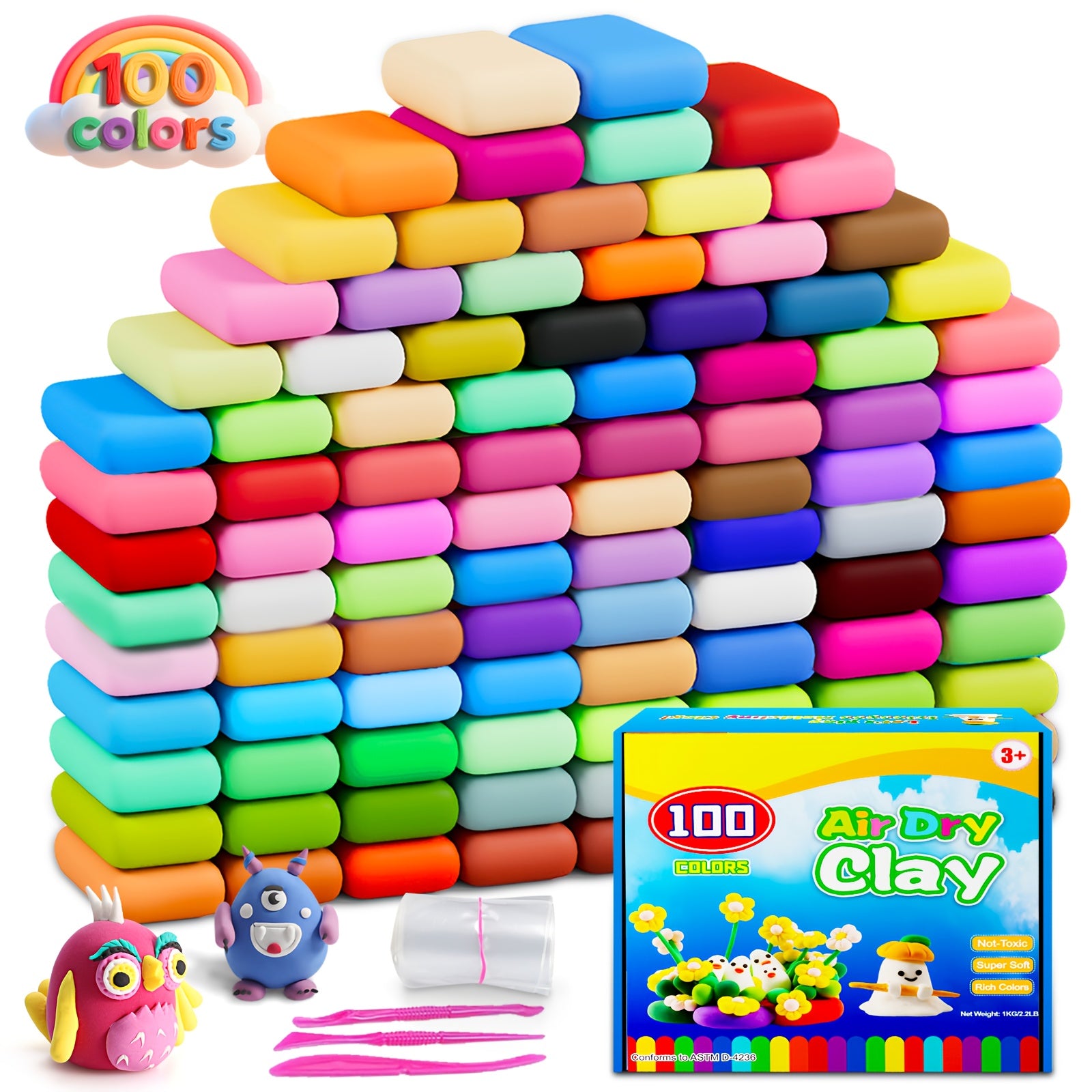 100 Colors Air Dry Clay