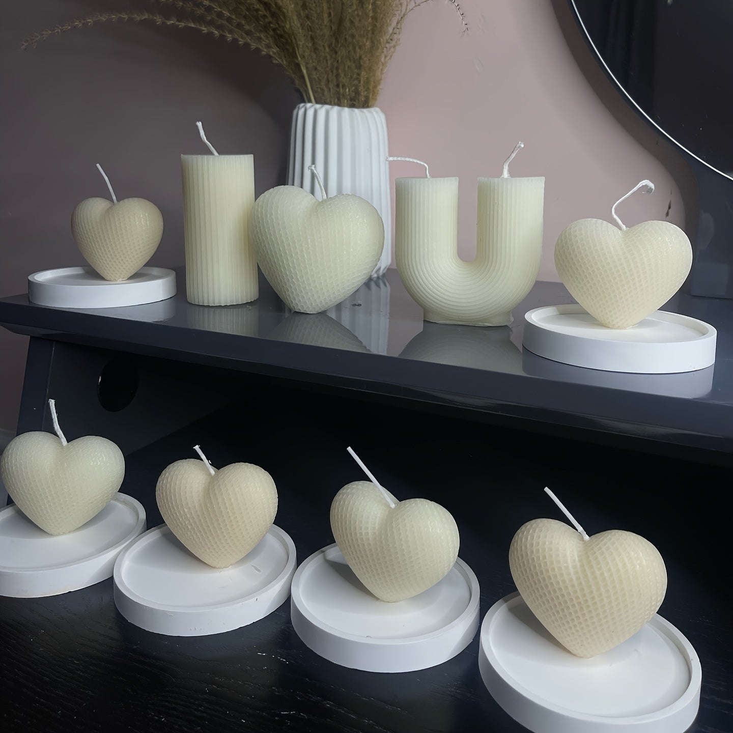 3pcs 3D Silicone Candle Making Mold