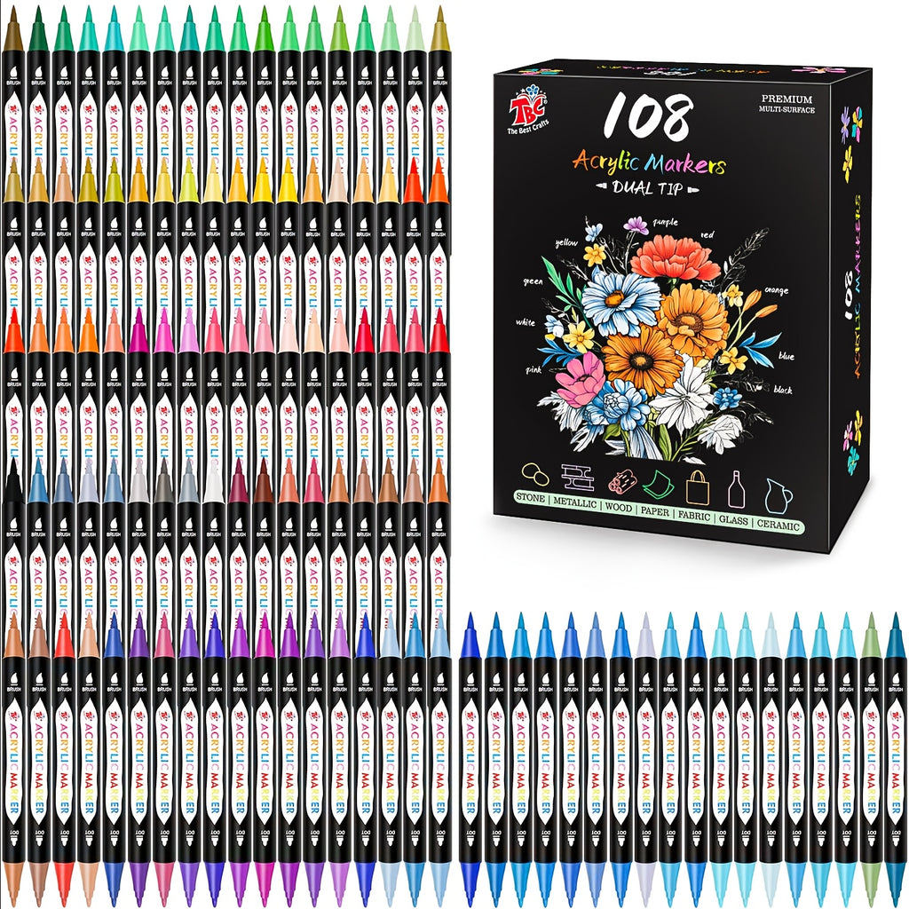 TBC The Best Crafts Dual Tip Acrylic Paint Markers