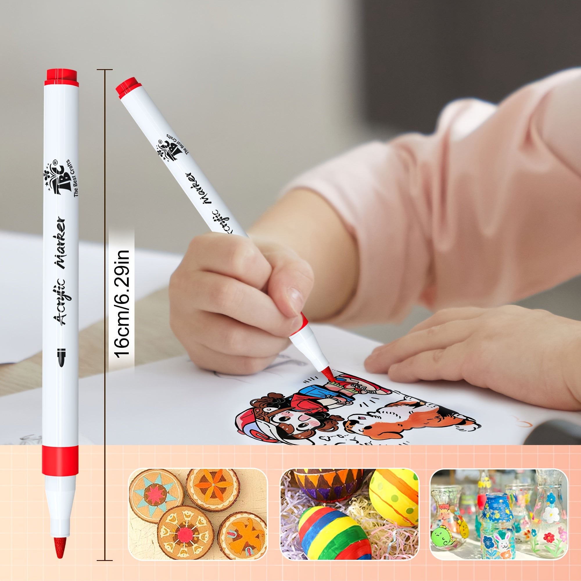 TBC The Best Crafts 120 Colors Acrylic Paint Markers