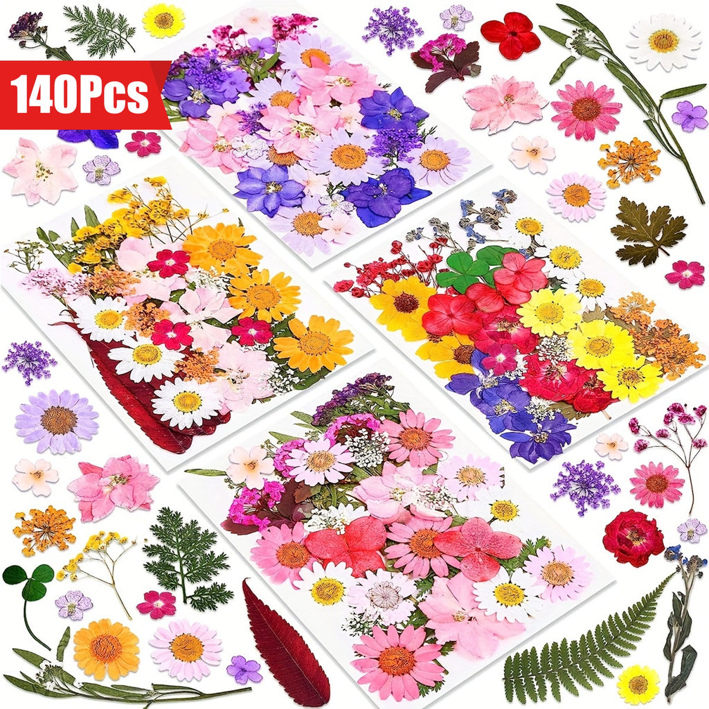 140pcs Premium Pressed Dried Flower Kit